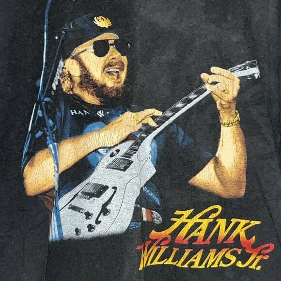 Hank Williams Jr. single stitch TOUR 97 T-Shirt XL no holes Great cond - Picture 2 of 10